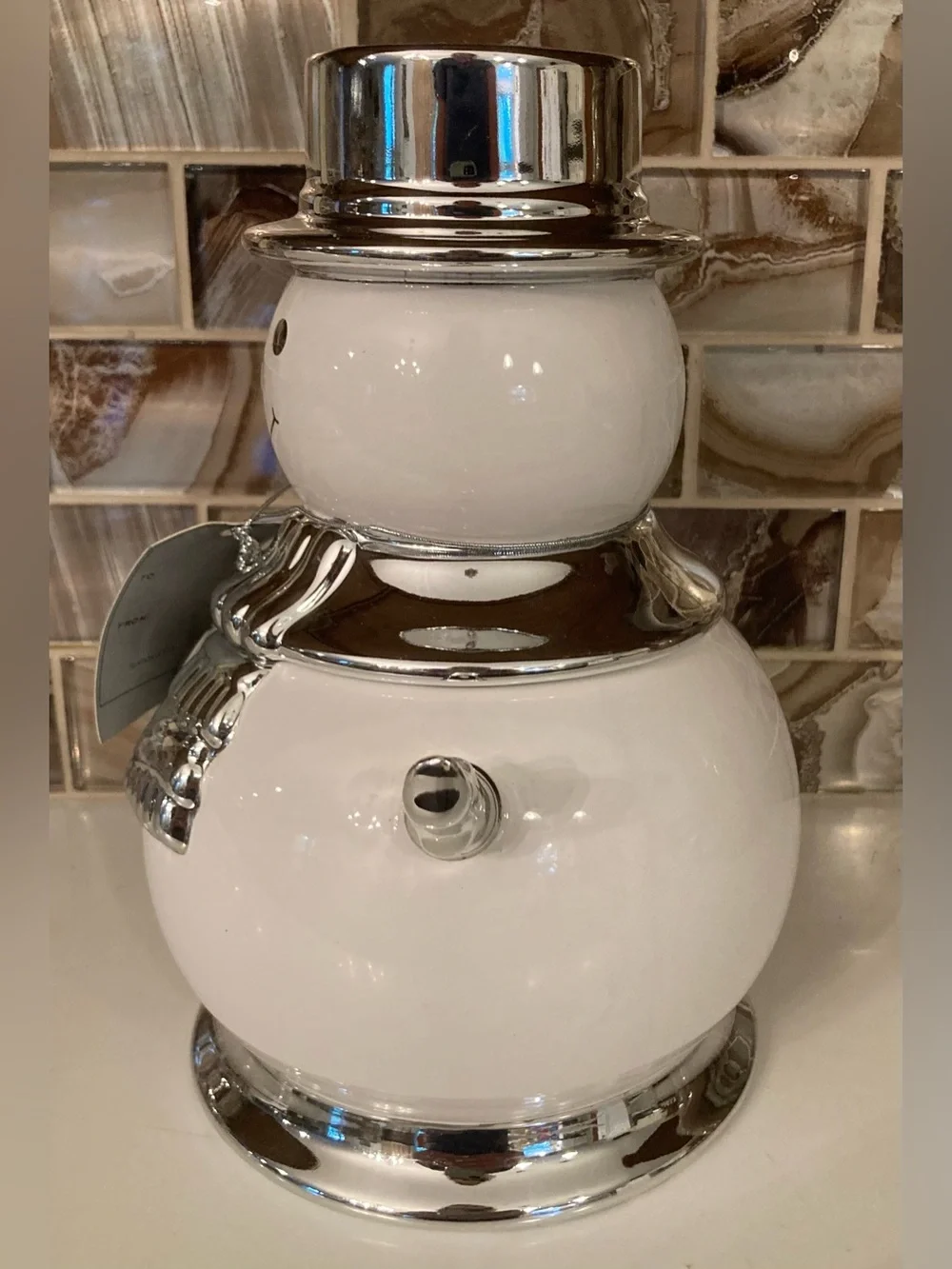 NWT Bath & Body Works 2008 Slatkin Snowman Candle